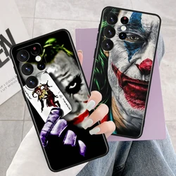 Happy Face Joker Phone Case For Samsung Galaxy S23 S22 S21 S20 FE S10 S10e S9 S8 Ultra Plus Lite Black Soft Cover