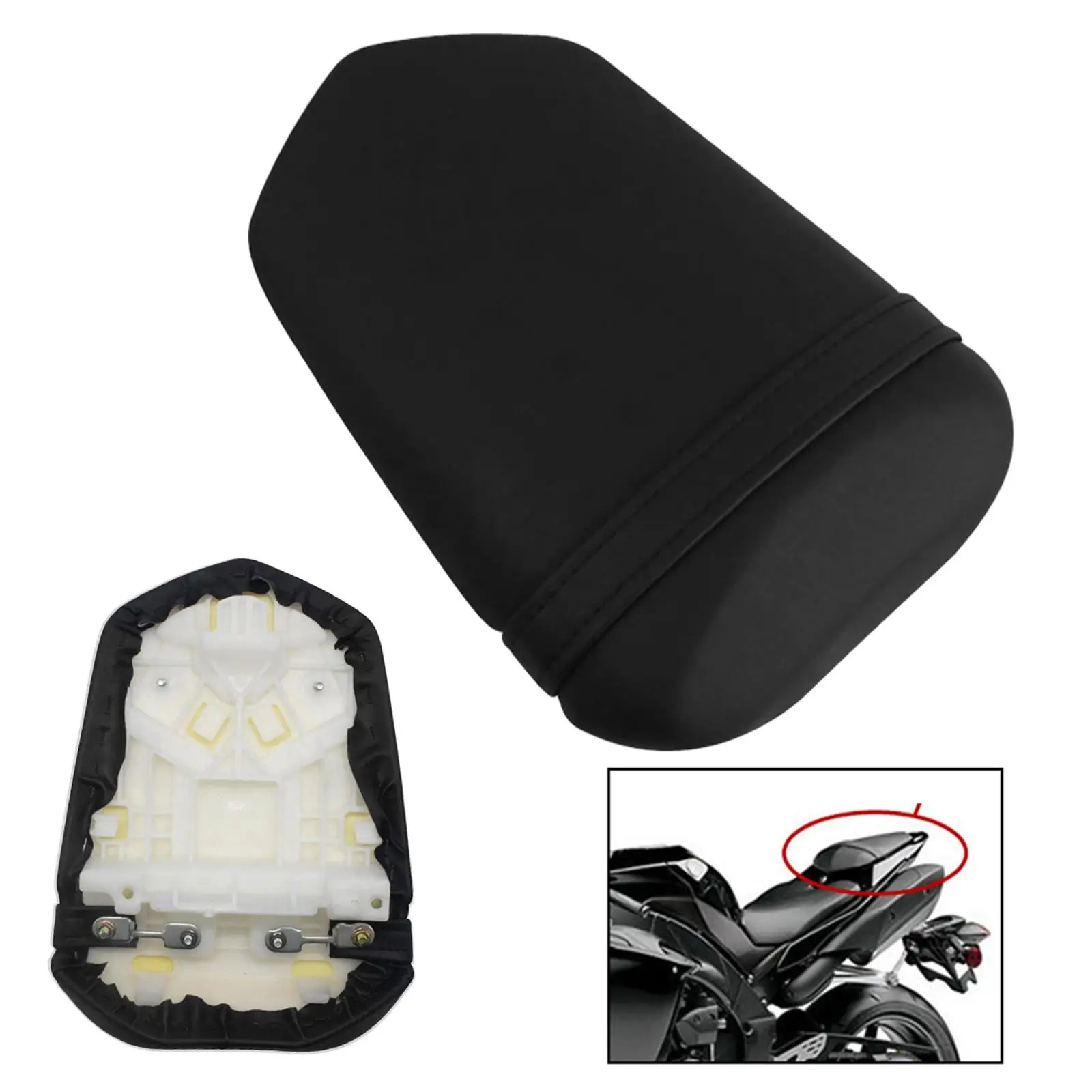 Motorcycle Rear Seat Cushion Lightweight Snap on Repair Parts Passenger Rear Seat Cushion for Yamaha Yzf R1 2009 2010 2011
