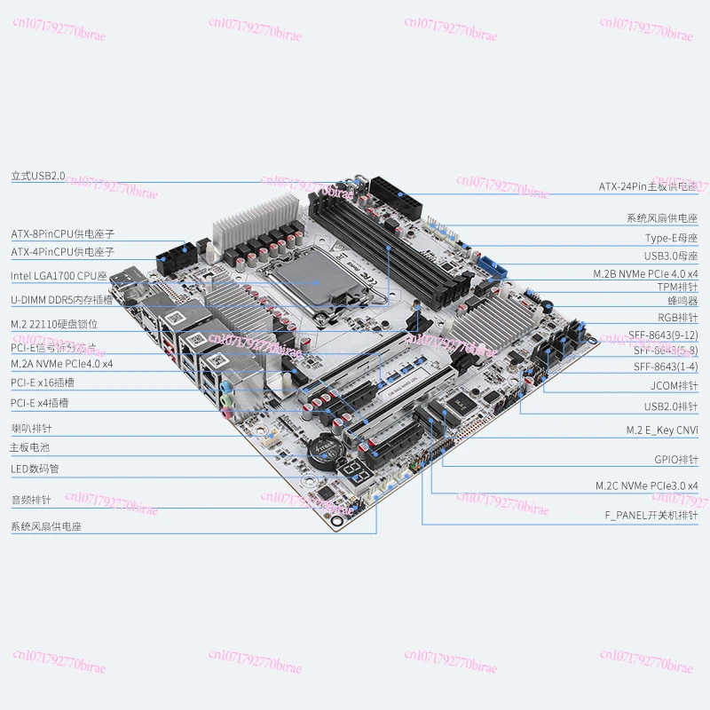 

Новая основная плата DDR5 ECC M.2 NVMe W680 с 12 дисками, 10 гигабитных NAS