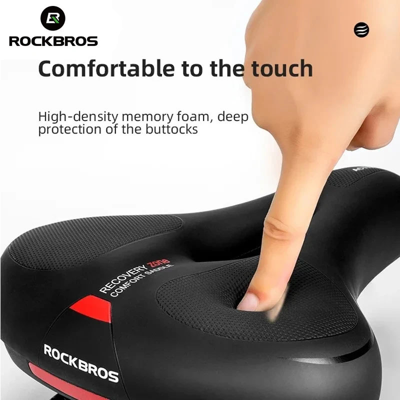 ROCKBROS Selle de vélo anti-éclaboussures et antichoc pour course cycliste, absorption des chocs, éponge douce, accessoires de selle pour VTT et vélo de route, livraison locale