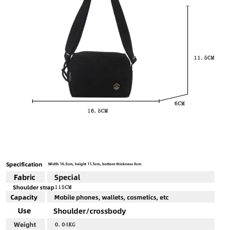 Einfache Mini-Umhängetasche für Damen, Modische Sling-Bag, Kompakte Reißverschlusstasche, Handtasche für Ausflüge, Tägliches Pendeln, Lässige Crossbody-Tasche – Detail 5