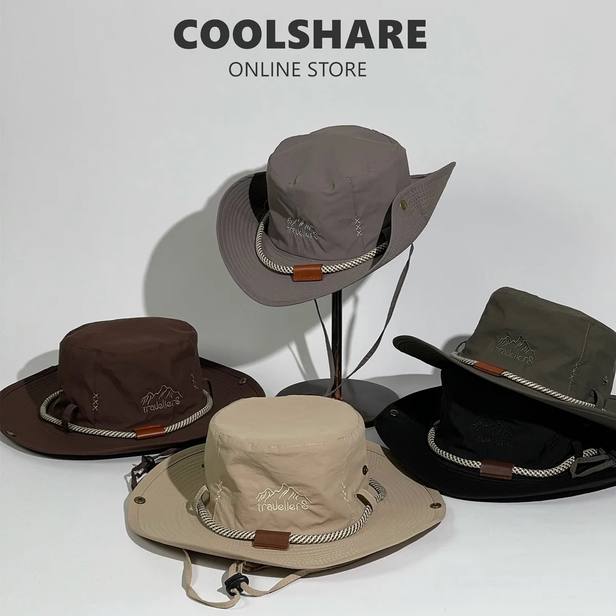 

Summer Breathable Quick-Drying Fisherman Hat Men And Women Camping Mountaineering Fishing Sun-Shading Western Cowboy Hat