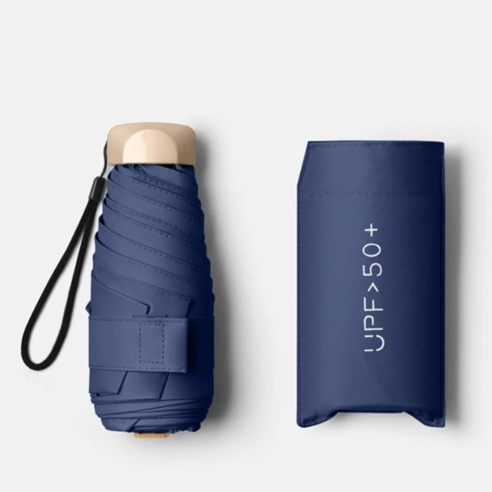 New Ultra-Light Mini Capsule Umbrella Vinyl UV Protection Sun Rain Umbrella Dual Use UPF50+ Folding Umbrellas Travel Accessoreis