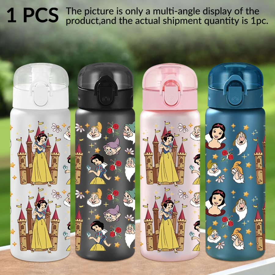 

1Pc Disney Snow White Castle Pattern 26oz Plastic Water Bottle Outdoor Sports Water Cup Birthday/Homecoming Gift