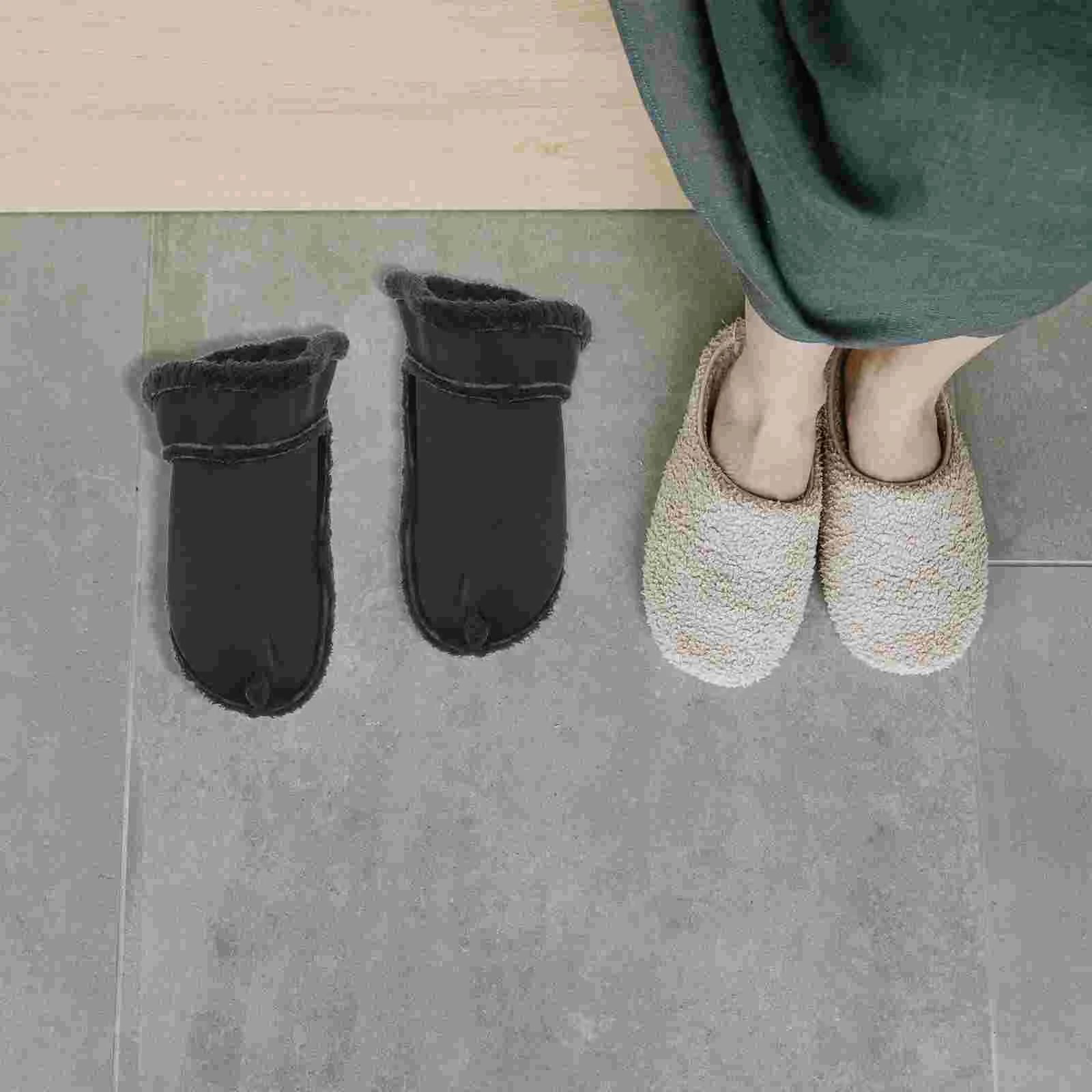 2 Pairs Warm Clogs Winter Shoes Insoles Furry Liners Inserts Rack Cotton Cover Plush