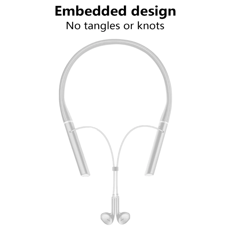 سماعات أذن لاسلكية متوافقة مع بلوتوث BLE5.0 مقاومة للماء بشريط حول الرقبة سماعات أذن معلقة تخفيض الضوضاء