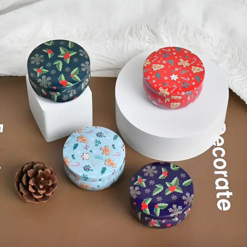 Free shipping special for you Exclusive offer 12pcs  Candle Tins with Lids -2.2oz Mixed Sizes, Bulk Metal Jars for DIY