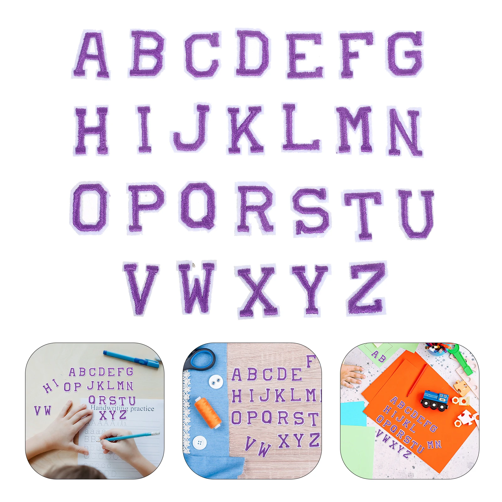

3 Sets Felt Letter Board Bags Iron Patch Decorative Repair Patches Educational Letters Clothing Sticker Accessories