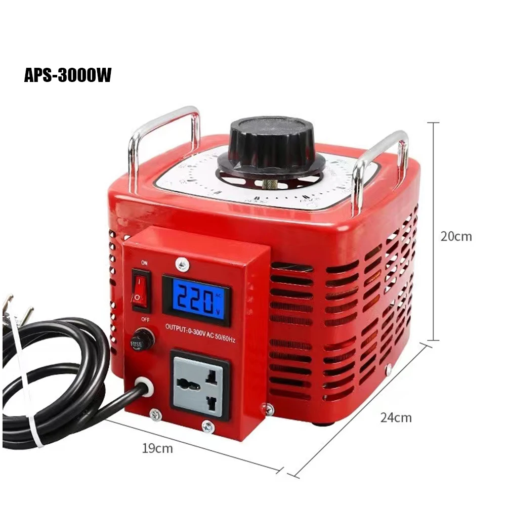 

APS-3000W 3 KW 220V Variac Variable Transformer Voltage Regulator single-phase adjustable 0-300V AC regulating power supply