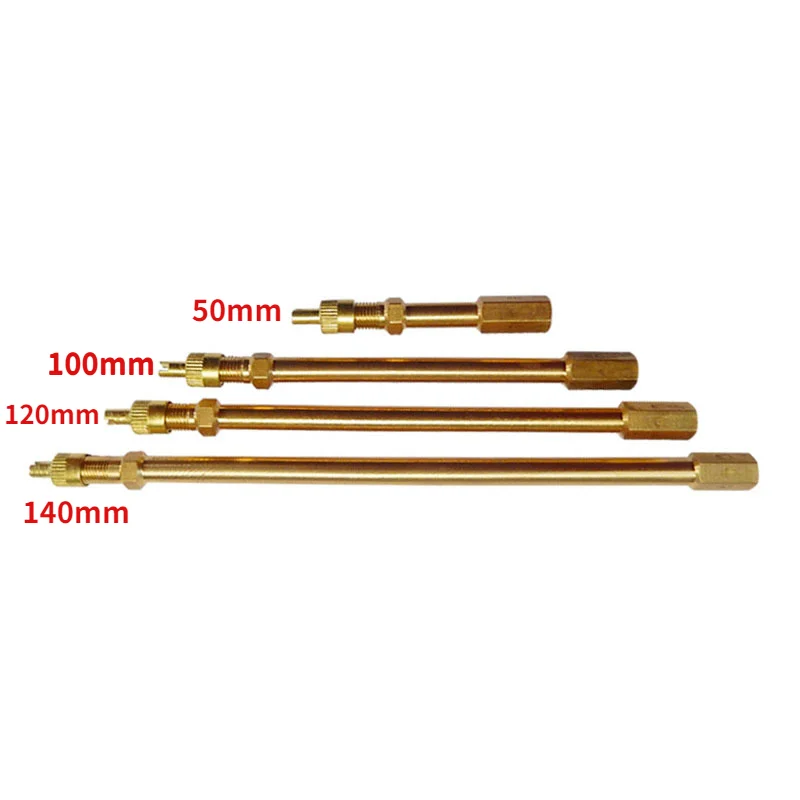 Car Tire Valve Stem Tire Valve Extension Rod Brass Tire Valve Extension Straight Bore for Truck Motorcycle Car5cm/10cm/14cm/20cm