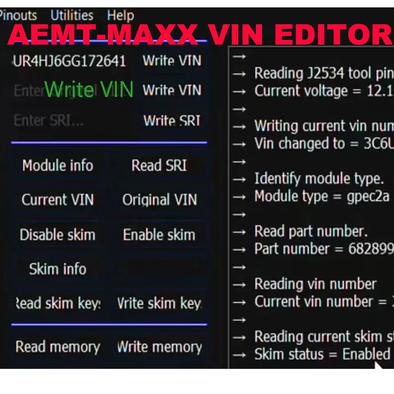 AEMT MAXX VIN Editor  Support J2534 2 sold Ultimate ECU Programming Tool for Chrysler/Dodge/Jeep Gas Diesel 2022