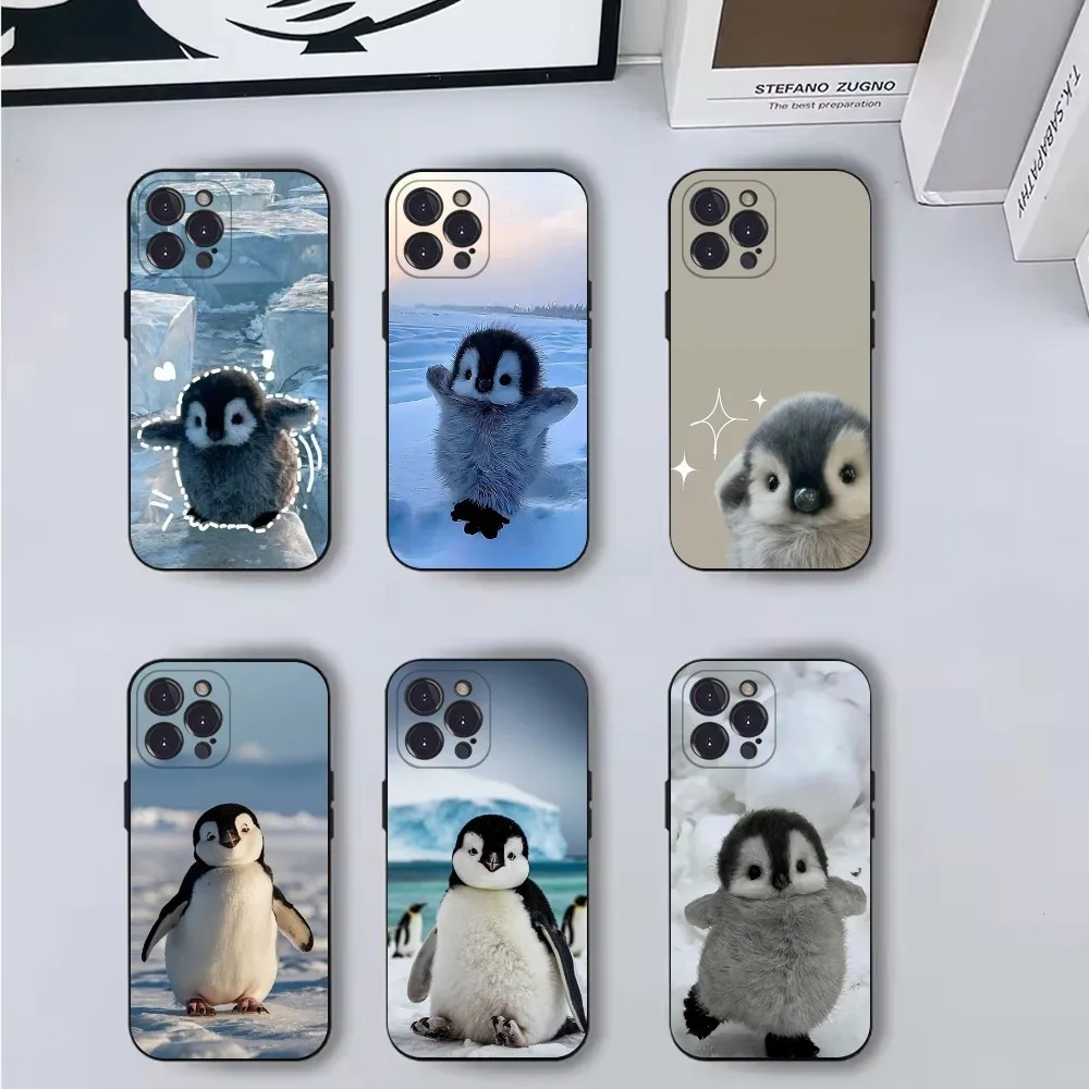 

Lovely Penguin Phone Case Phone Case For iPhone 16,15,14,13,12,11,Pro,X,XS,Max,XR,Plus,Mini Soft Black Cover