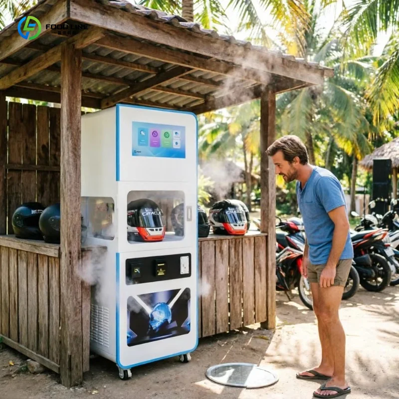CE Standard Automatic Helmet Washing Equipment Drying Function For Motorcycle And Bike Helmets Multi Payment Support