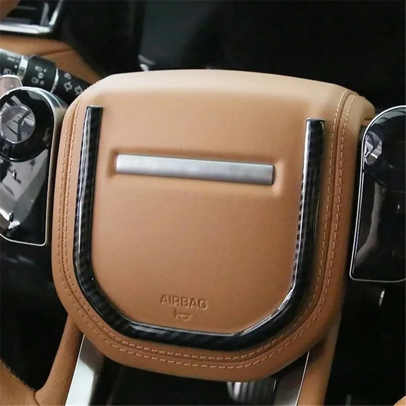 WELKINRY For Range Rover Sport L494 & L405 & Velar L560 2013-2024 ABS Chrome Car Steering Wheel U Shape Cover Trim
