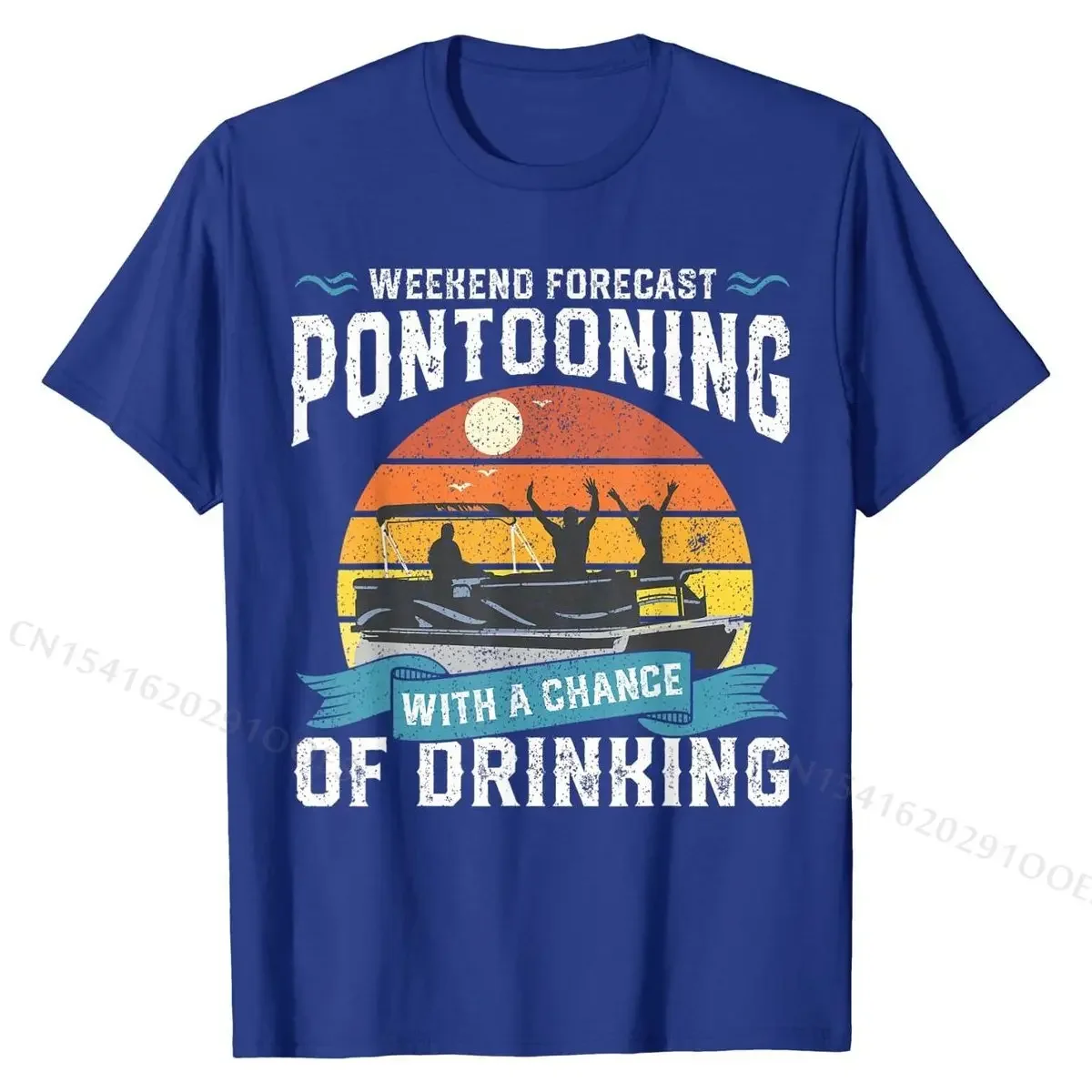 Weekend Forecast Pontooning Drinking Pontoon Boating Gift T-Shirt Special Mens Top T-shirts Simple Style Tees Cotton Normal