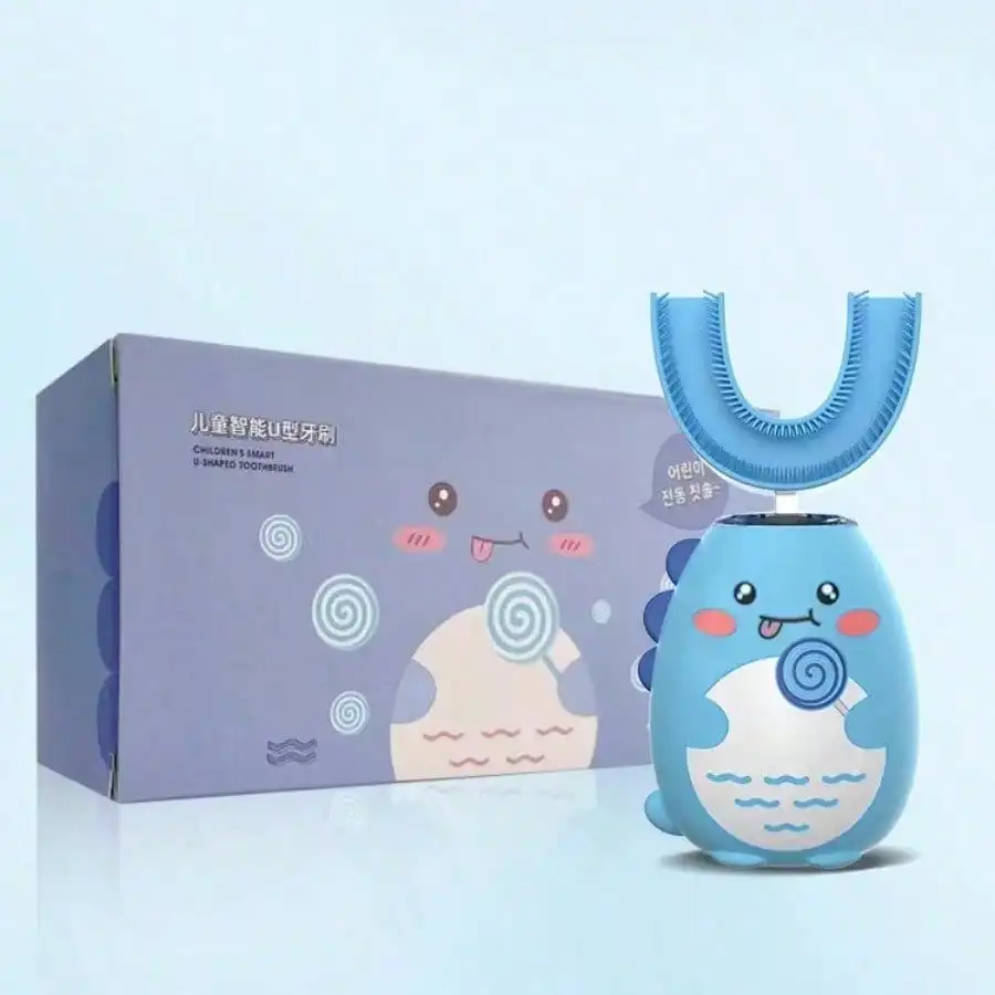 Popular Children's U-Shaped Electric Toothbrush Cartoon Little Dinosaur Electric Children's Toothbrush