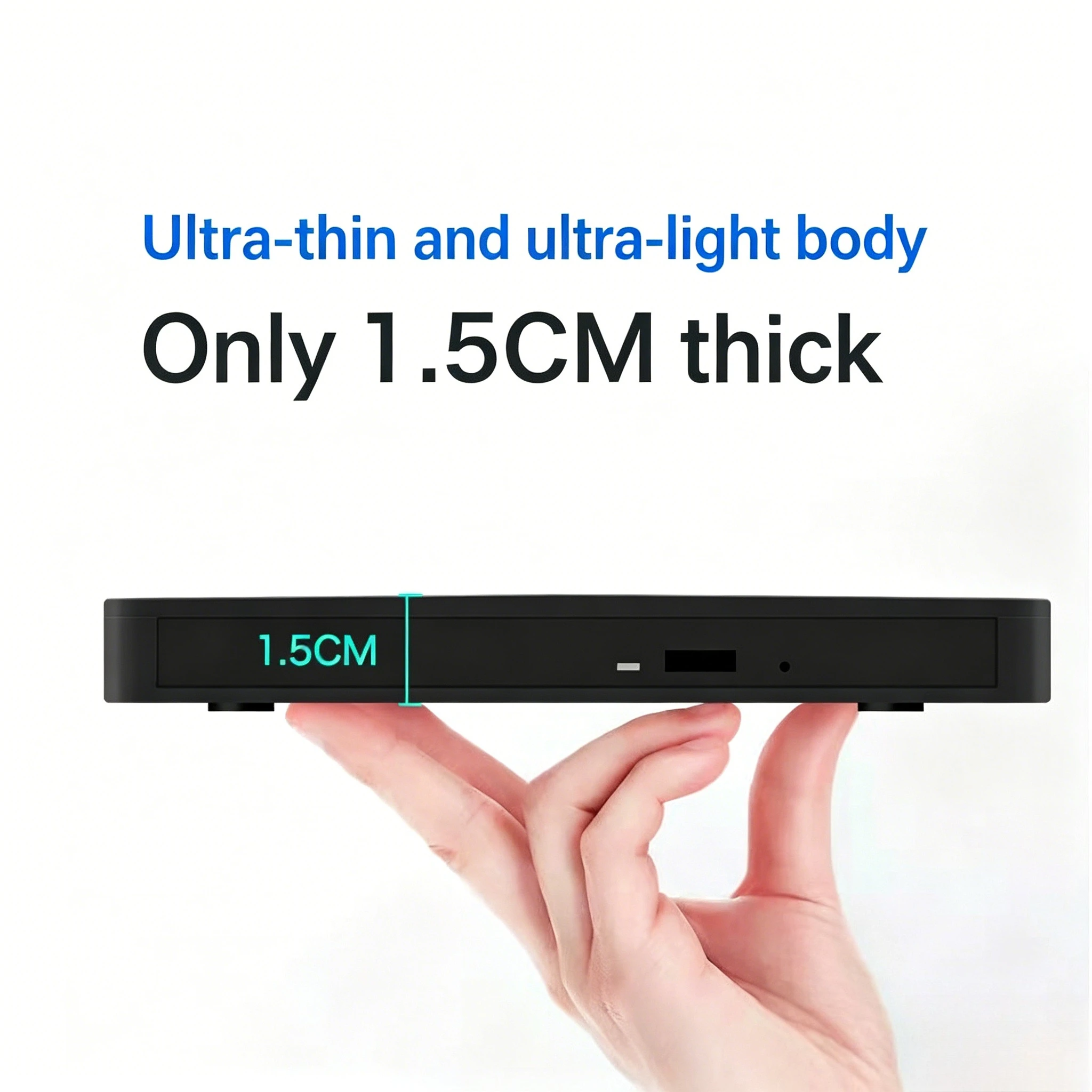 7-in-1 External CD/DVD Drive USB3.0 TypeC Portable CD DVD RW Ultra-thin Player Reader Burner for Laptop PC with SD TF Card Slots