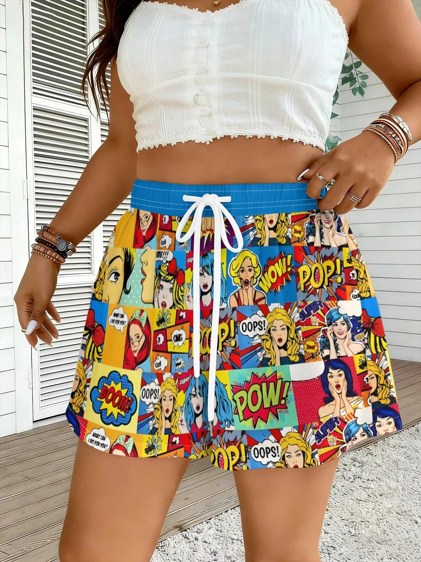 2026 summer new fashionable sports and casual soft and comfortable easy-matching 3D letter pattern printed women's shorts