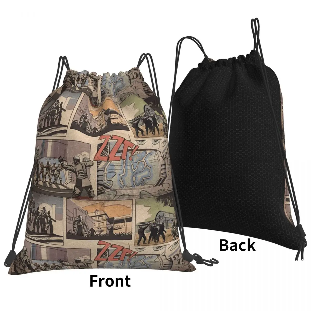 

COD Zombies Kino Der Toten Loading Screen Backpacks Multi-function Drawstring Bags Sports Bag Book Bags for Man Woman School