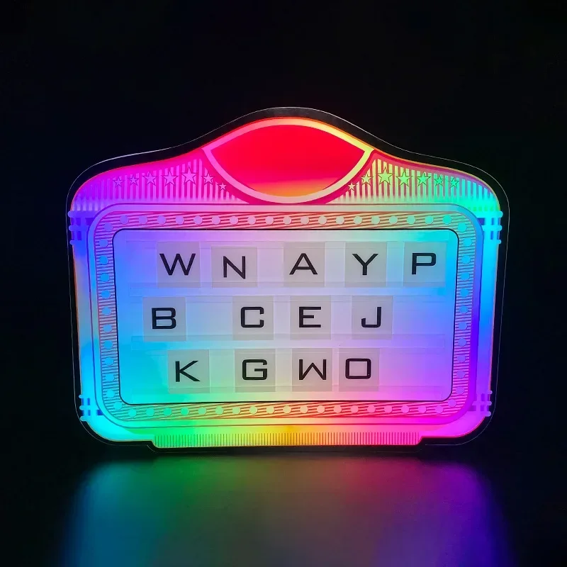 LED illuminated hand sign Symphony alphabet billboard
