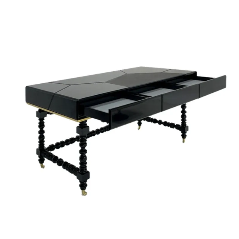 Retro high-end solid wood desk writing desk office computer desk