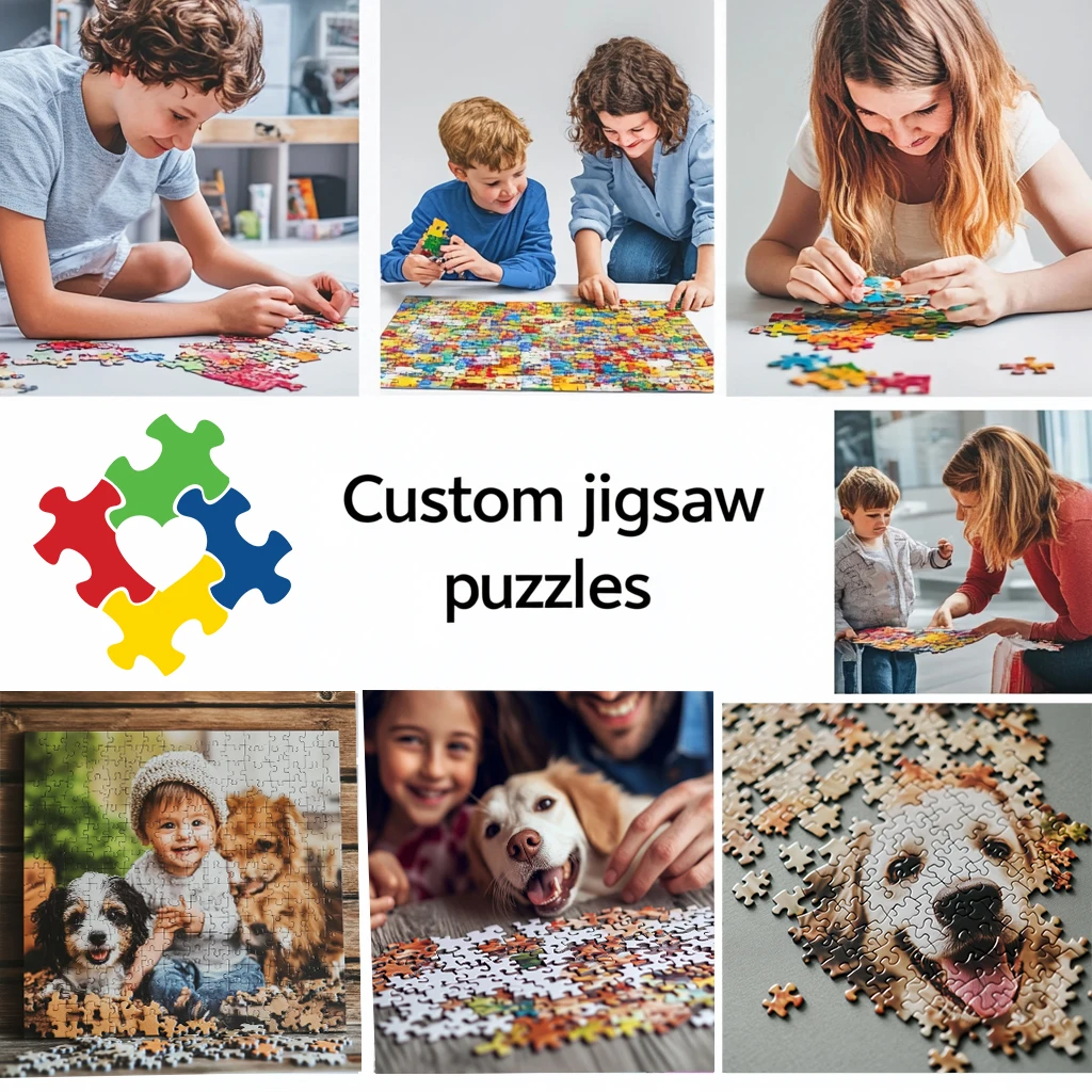 Photo Custom Jigsaw Puzzle 35/200/300/500/1000 Pieces Assembling Picture Wood Puzzle for Adults Educational Toys Puzzles gift