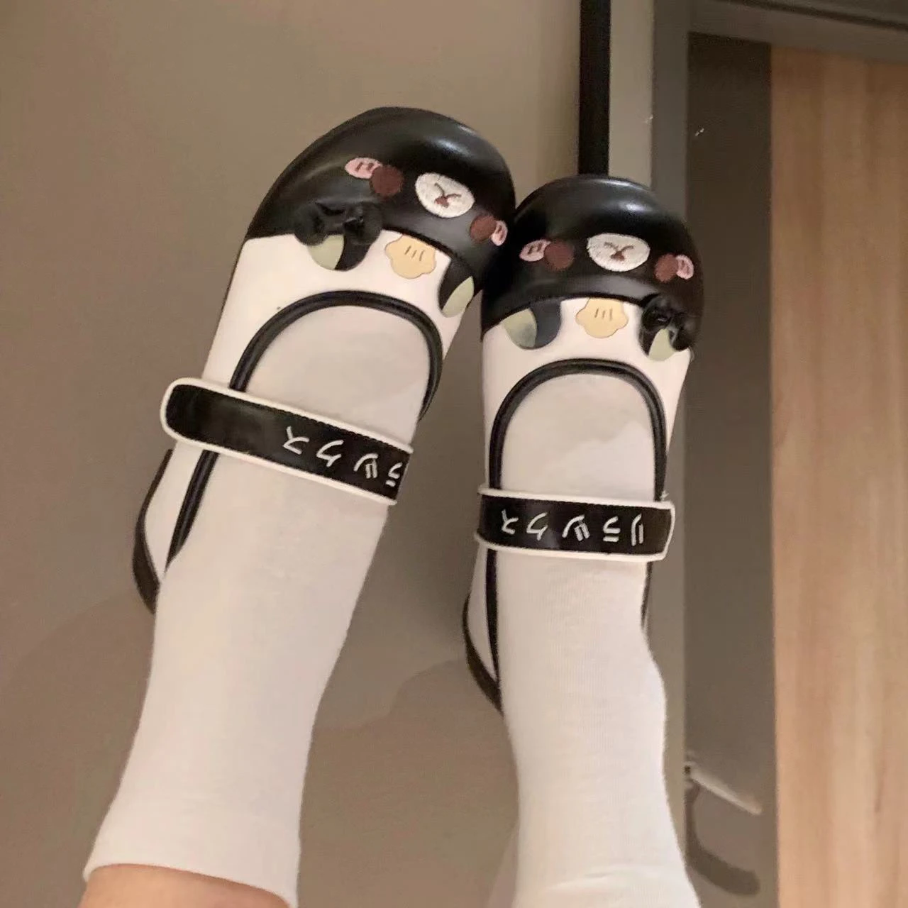 Original Japanese Girl's Sweet Kawaii Indoor Shoes Spring Autumn New Student Y2K Round Toe Lo Low Heel Pumps Lolita Flat Shoes
