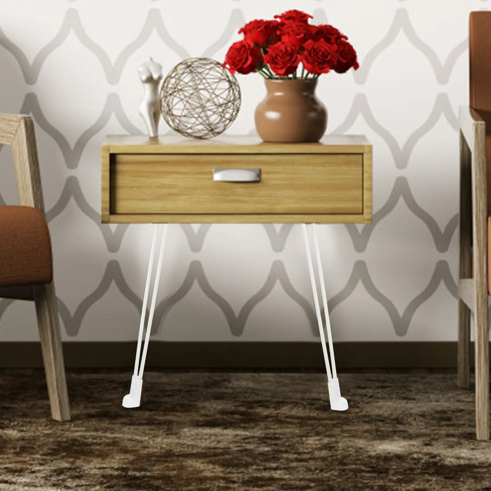 4-個の折りたたみテーブル脚高耐久金属ヘアピン脚滑らかな表面-diy-コーヒーテーブル修理ハードウェアアクセサリー