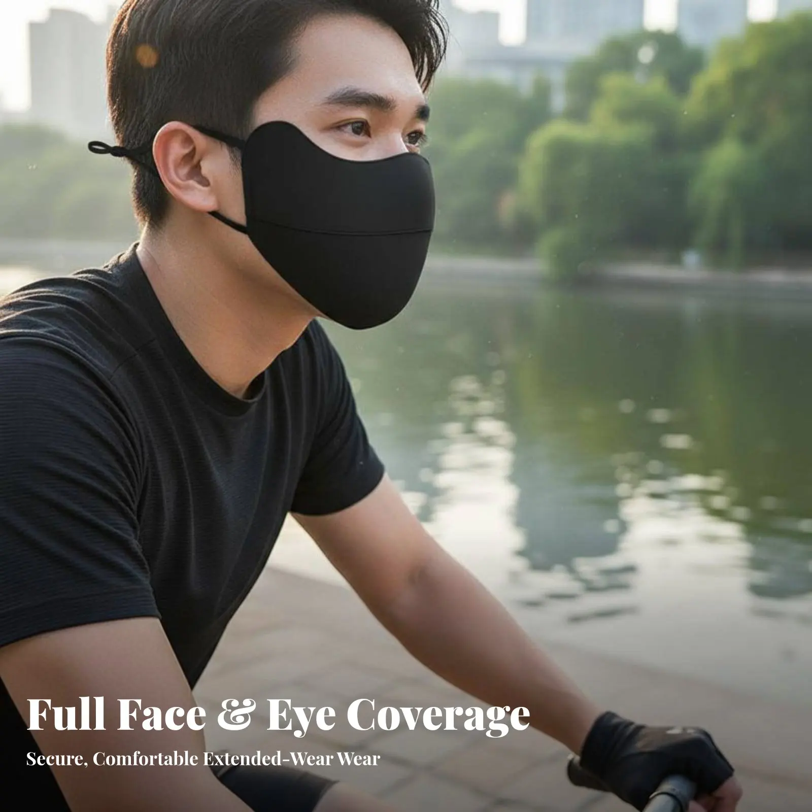

Ice Silk Ocular Corner Cover UPF 50+ Ice Silk Face Cover Protection Face Cover Lightweight Cooling Sun Guard Skin-Gentle