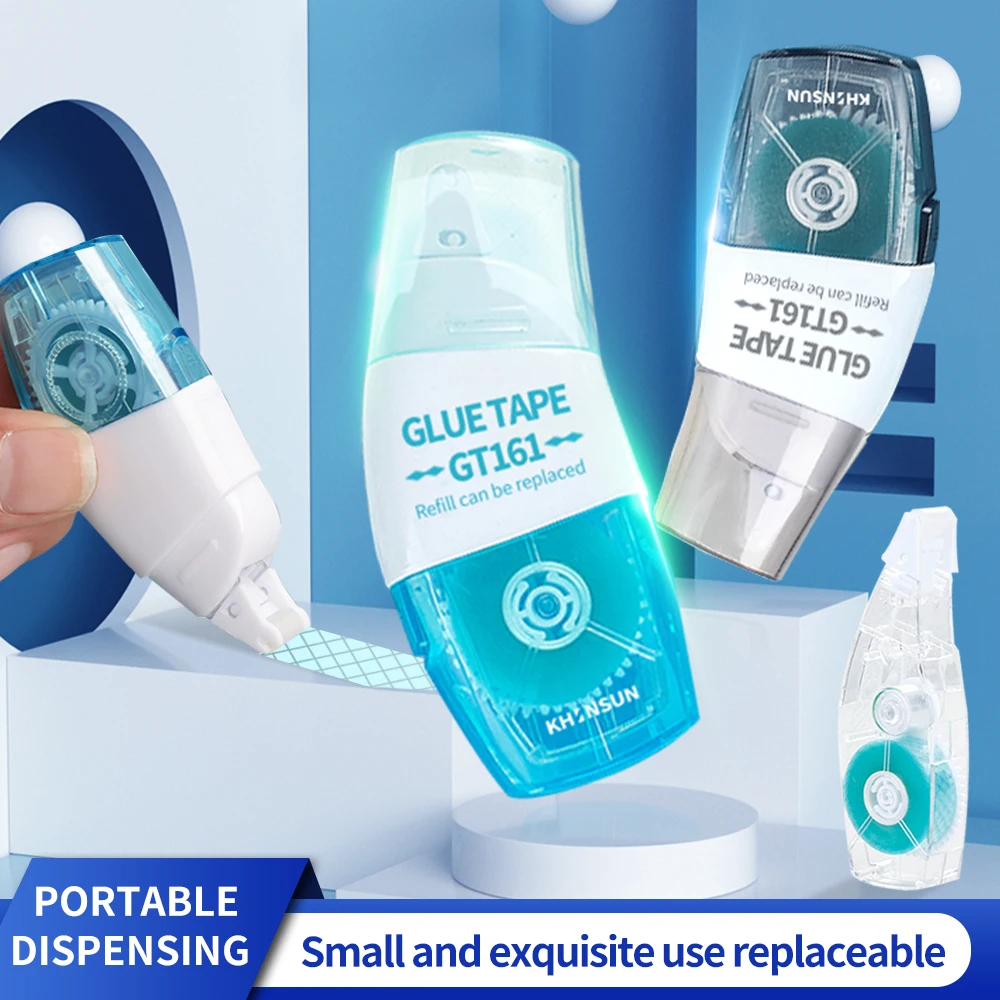 3 قطعة لاصق على الوجهين الأسطوانة النقاط شريط لاصق 6 مللي متر * 8 متر مع استبدال الأساسية غير مرئية لاصق شفاف DIY بها بنفسك كتيب