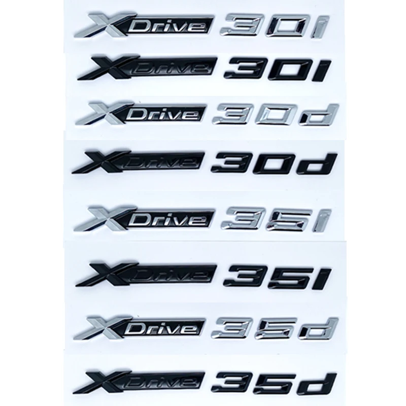 3D Xdrive 301 30d 35i 35d Car Fender Emblem Trunk Badge Sticker For BMW X1 X3 X4 X5 X6 X7 Logo Accessories
