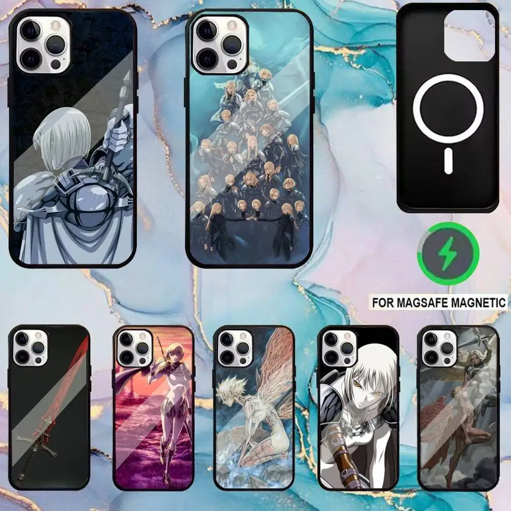 

C-Claymore Anime Phone Case For iPhone17,16,15,14,13,12,11 Plus,Pro Max Magnetic Magsafe Wireless Charging