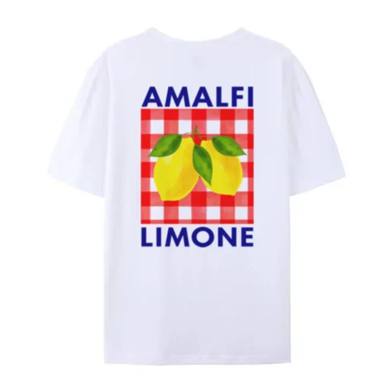 Women Oversized Amalfi Limone T-Shirt Cute Italian Lemon Fruit T Shirt Vintage Aesthetic Clothes Trendy Grunge Streetwear Tops