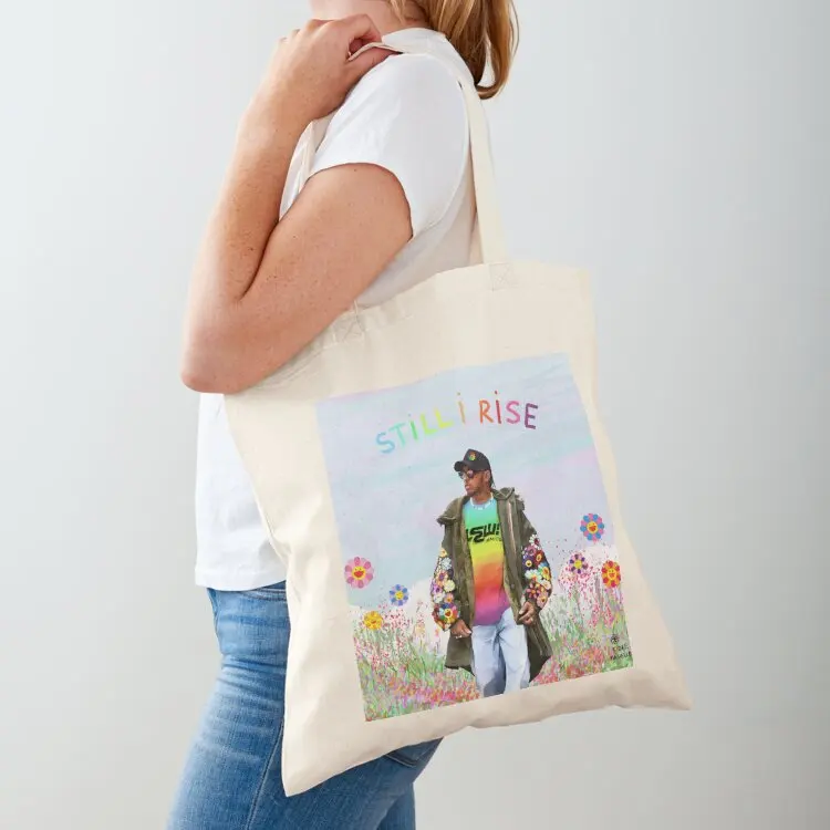 

Lewis Hamilton, Still i rise - Ilusfloreada Tote Bag canvas tote Canvas bag Women's handbag tote bag men's