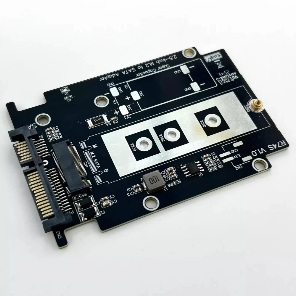 ADT-Link M.2 (B&M-key) SATA To SATA 3.0 Adapter Enclosure CNC Aluminum Case for SATA SSD (No NVME Support)  6Gbps High speed