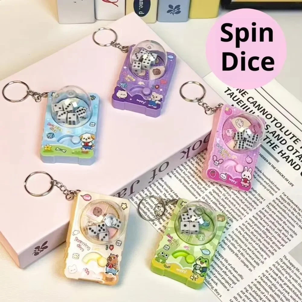 Portable Fidget Dice Keychain,Stress Relief Toy,Unique Gift Dice Gaming Stress Reliever Decision Maker Novelty Gift for Her Him