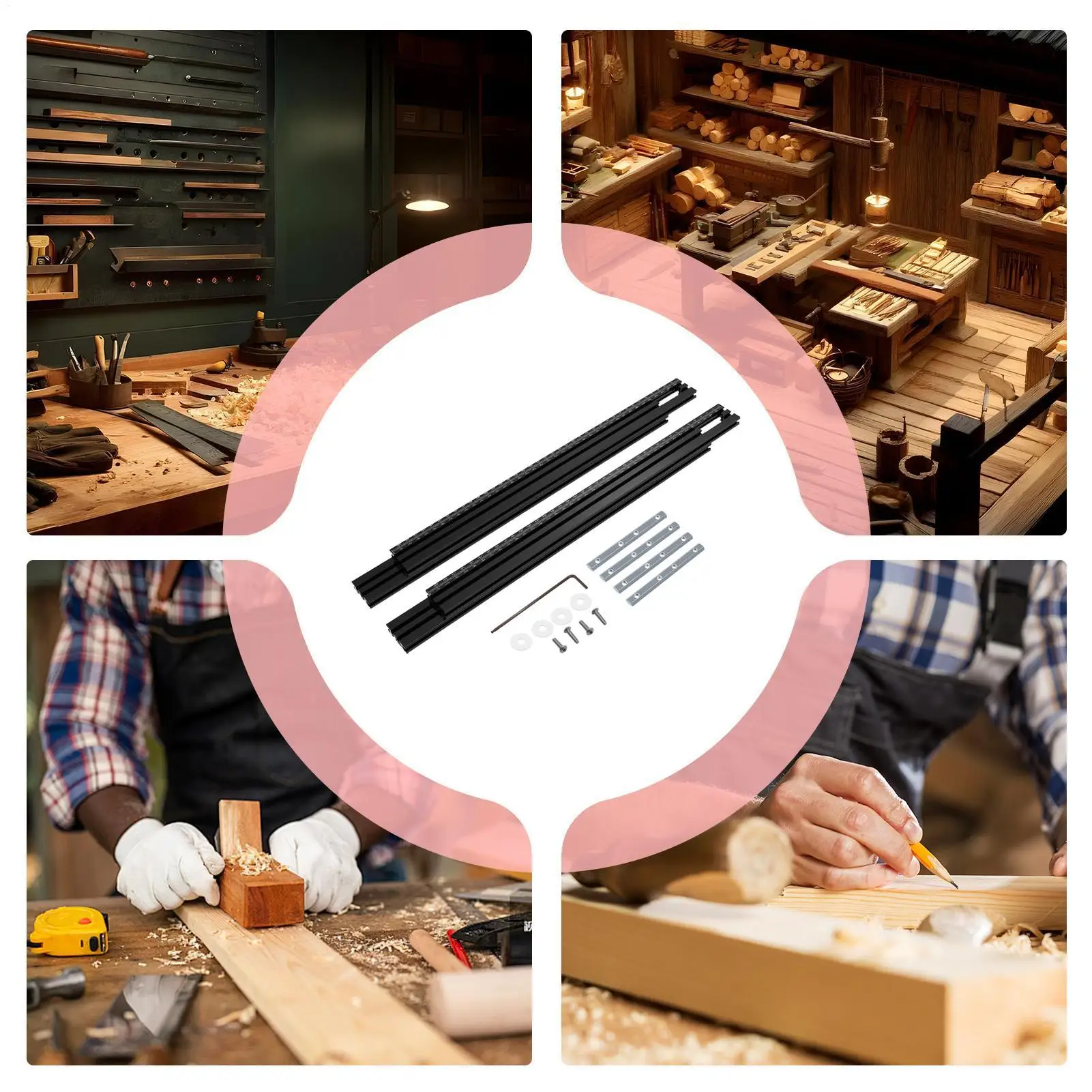 

Track Saw Guide Carpentry Auxiliary Rail Bracket Household Backrest Guide For Workshop Industry Engraving Milling Grooving