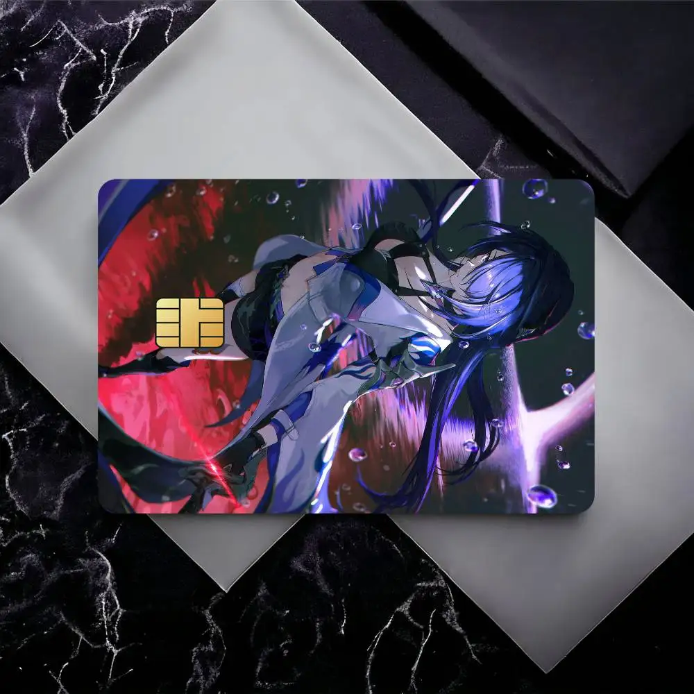 Honkai Star Rail Acheron Credit Card Skin Stickers for Bank Card Bus Metro Card Sticker Waterproof Gift