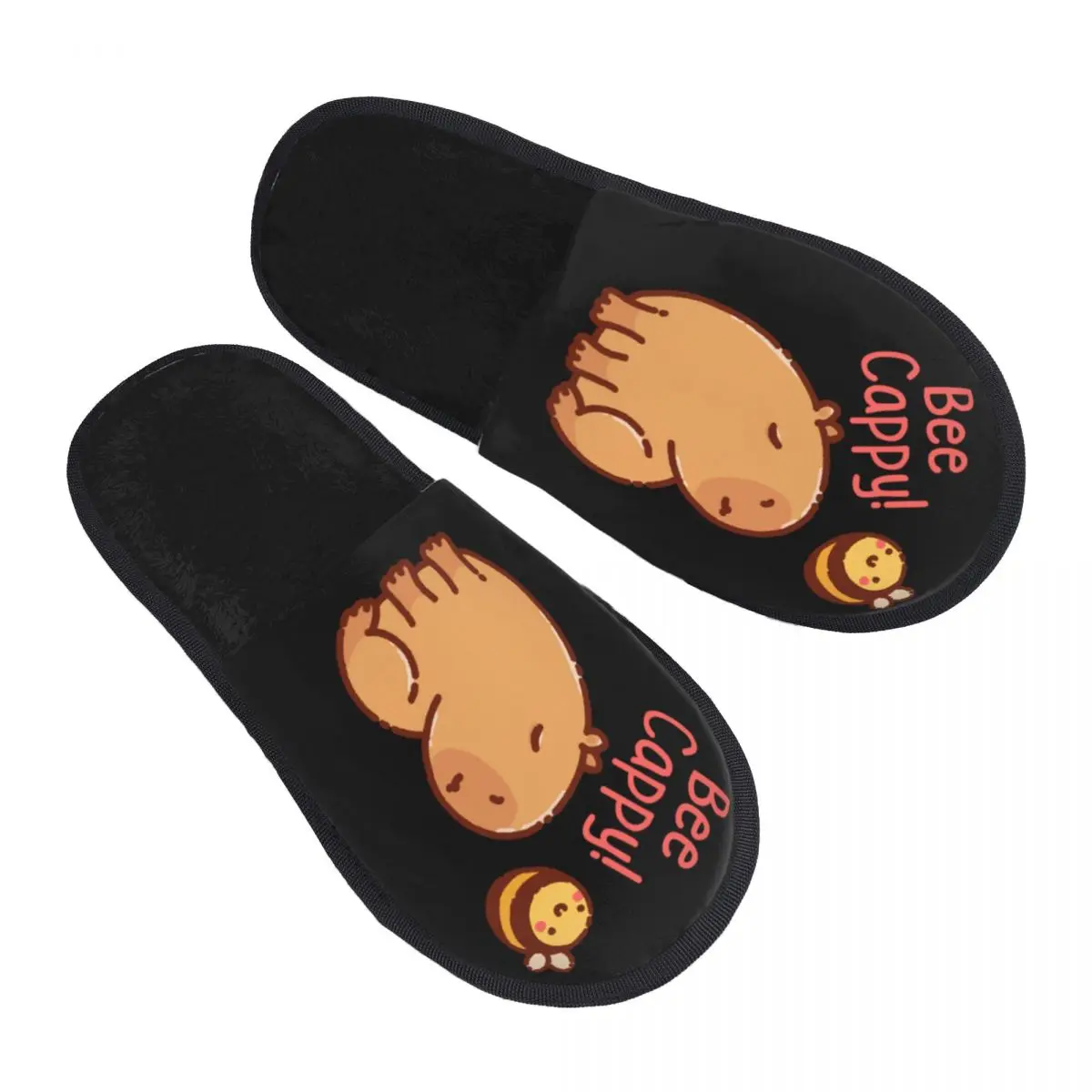 

Изготовленные на заказ тапочки для гостей Bee Cappy Capybara для спальни, женские домашние тапочки