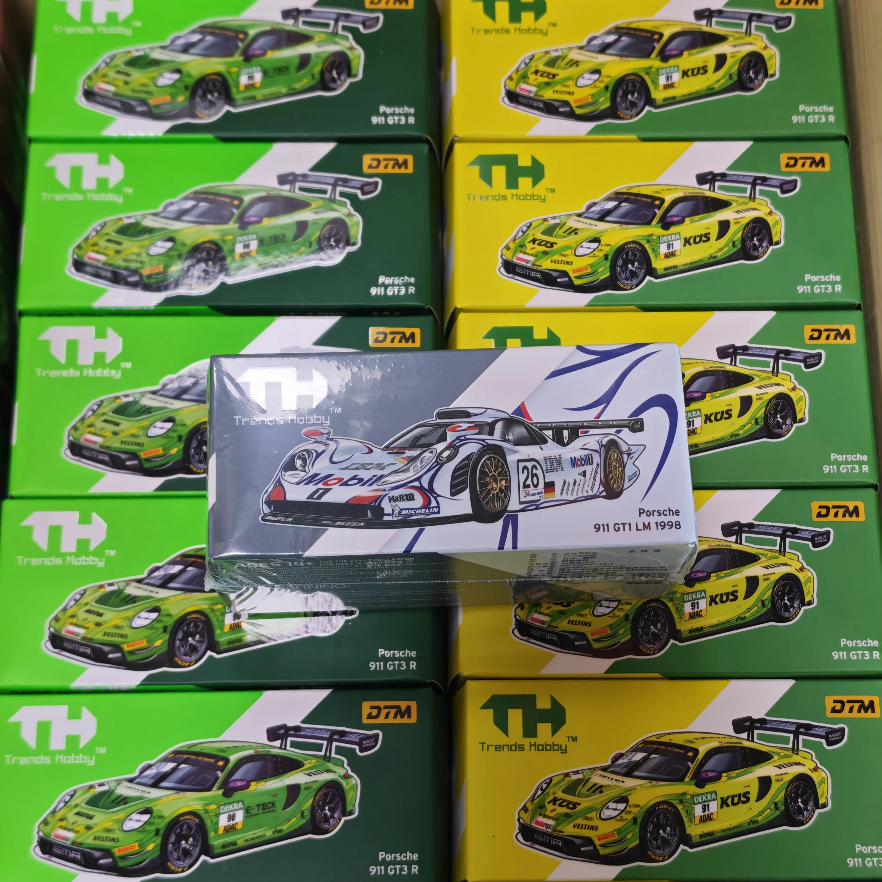 

TH 1/64 Alloy Model - Porsche 911 GT1 LM Le Mans GT3 R-DTM 90, 91 Car Alloy Toys Motor Vehicle Diecast Metal Model