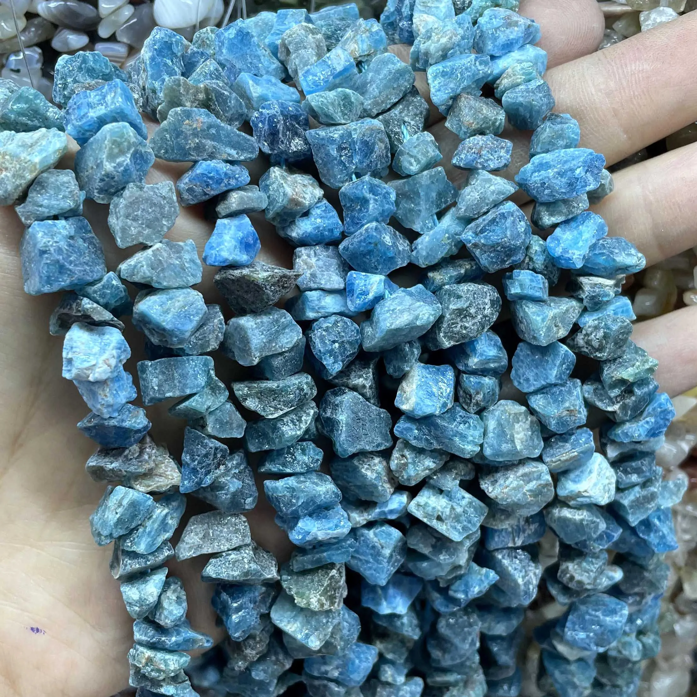 8-14MM Natural Stone Irregular Freeform Raw Nugget Amethysts Amazonite  Quartz Lapis Lazuli Spacer Beads Diy For Jewelry Making