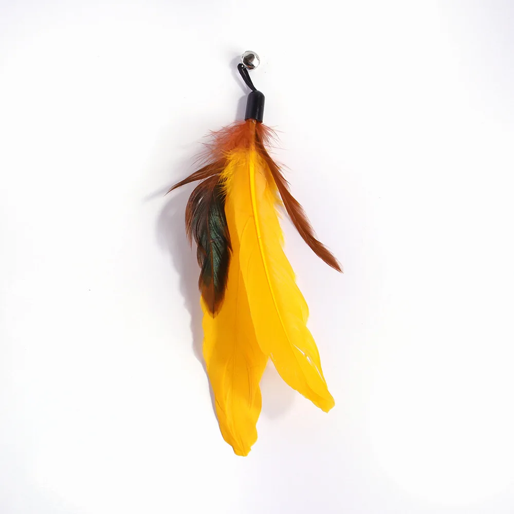 Retractable Pet Cat Caterpillar Feather Replacement Head Toy Set Funny Cat Stick Fishing Rod Cat Toys Interactive Pet Products