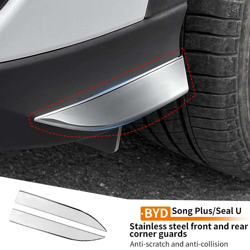 

Передний угловой защитный кожух автомобиля, передний бампер, противоударные полоски, защитная крышка, аксессуары для Byd Song Plus Sealion 06 Dmi 2023-2025