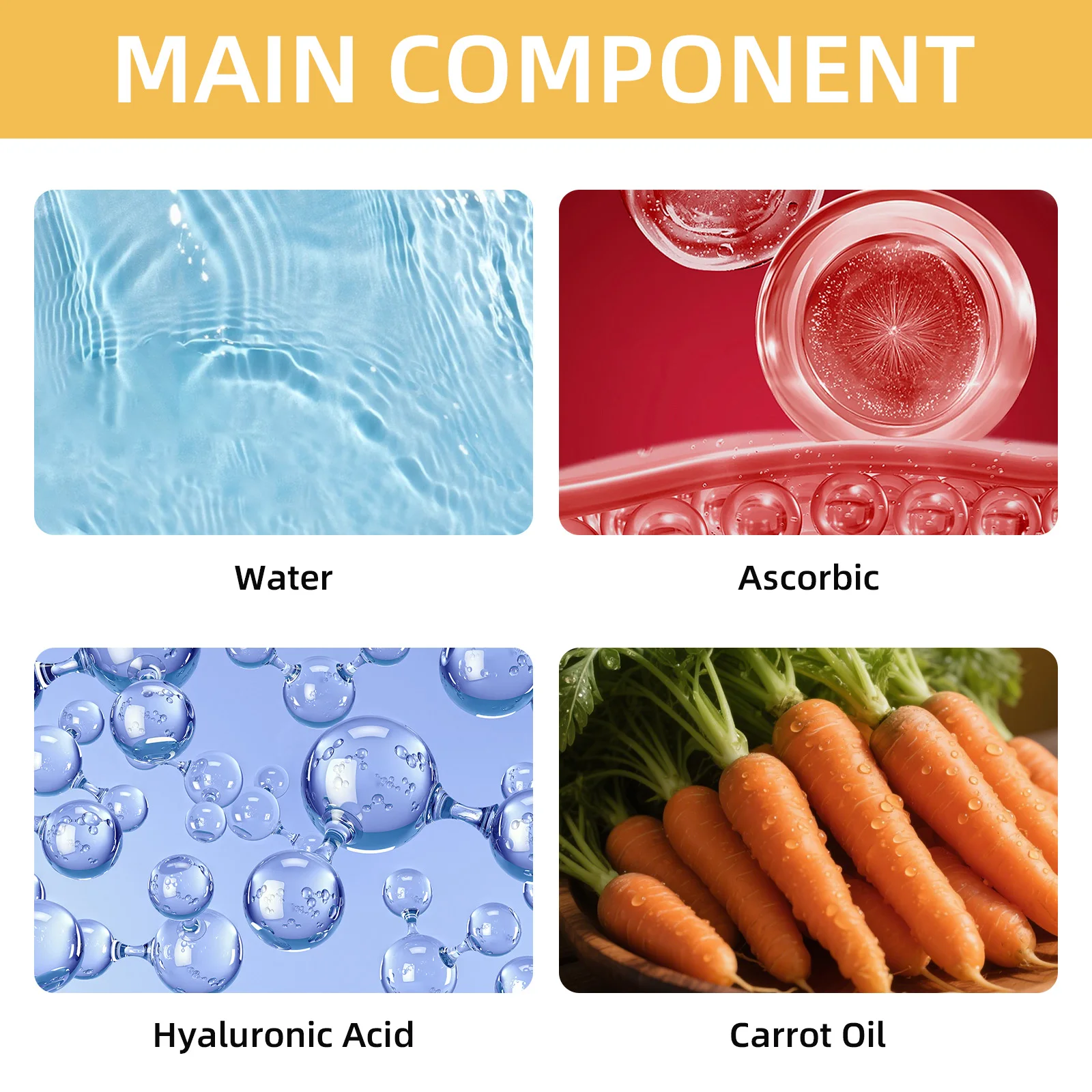 كريم الوجه YUITIKUE 60 جرام - فيتامين C، حمض الهيالورونيك وزيت الجزر، الترطيب العميق، ينعم ويضيء البشرة #6