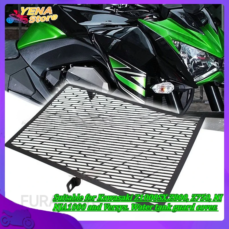 

Motorcycle radiator guard, grille cover suitable for Kawasaki Z1000SX,Z800, Z750, NINJA1000 and Versys. Water tank guard cover.