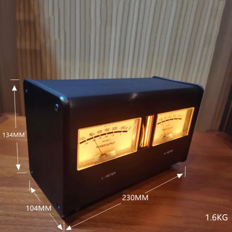 Aluminum VU Meter Enclosure Kit, Voice Control Preamp Chassis with Cables
