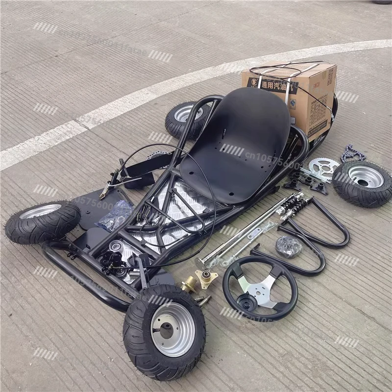 168CC Modified Four-wheel Motorcycle Drift Kart Full Set of Frame Accessories, Gasoline Road Tire Assembly