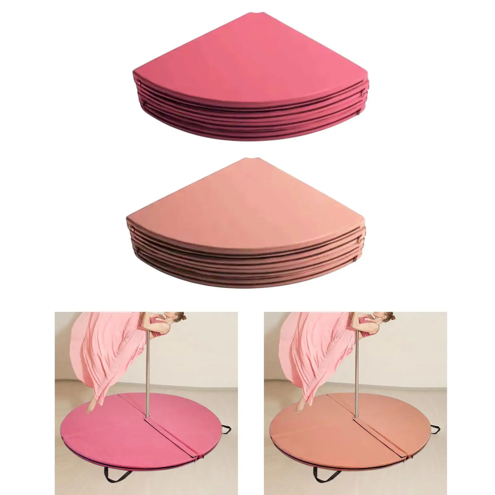 Pole Dance Crash Mat with Handles Folding Padding Portable Protective for Workout Yoga Gymnastics Pole Dance Training Exercise