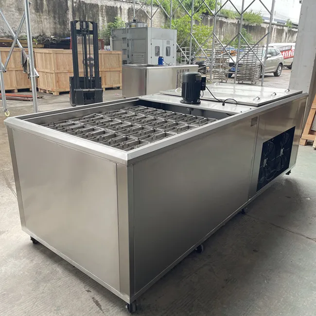 High Quality Stainless Steel Ice Block Making Machine  2 Tons 35 Moulds 10 KG Huge Ice Cub Maker Machine Custom