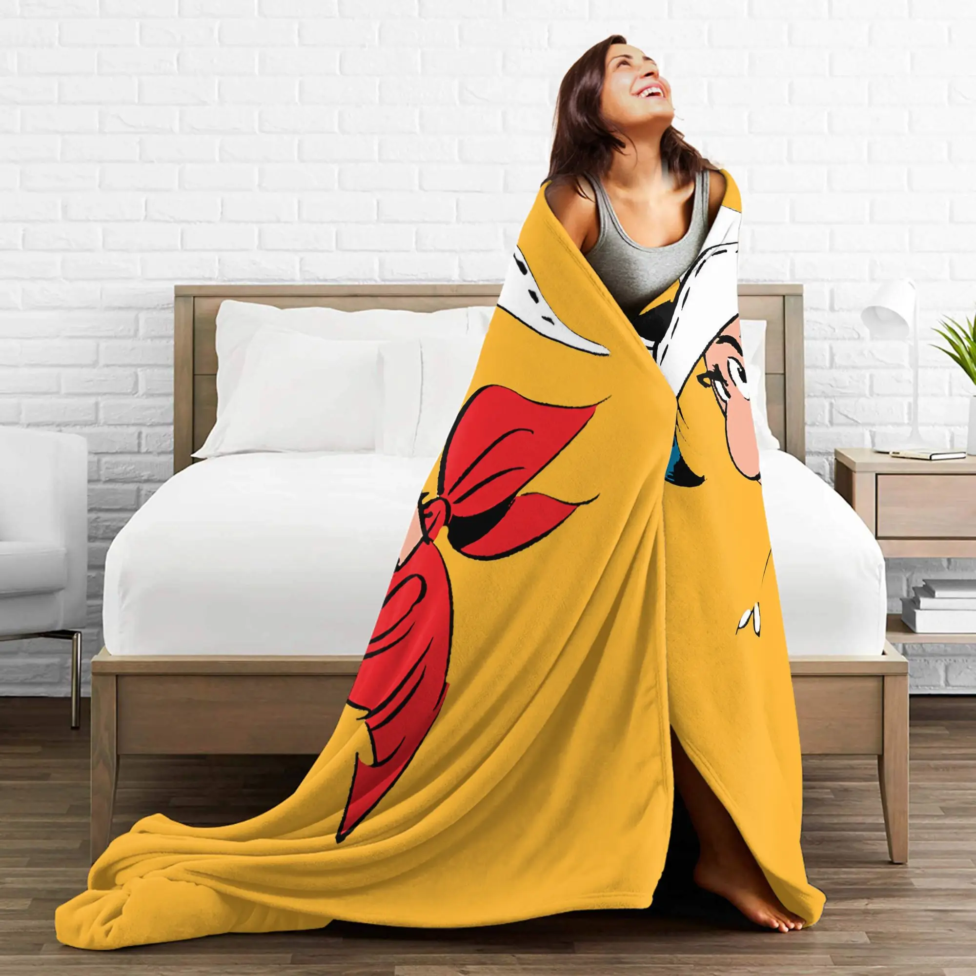 لاكي لوك بطانية الصوف ربيع الخريف الكرتون متعددة الوظائف لينة رمي البطانيات ل أريكة السفر البساط قطعة #6